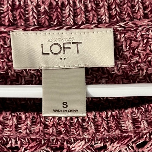 Mauve Sweater Size Small Chunky Knit Anne Taylor Loft Cozy Chic Top Long Sleeve - Picture 3 of 7